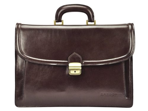 Gregorio 202 barna férfi bőr aktatáska 40 x 28 x 14 cm