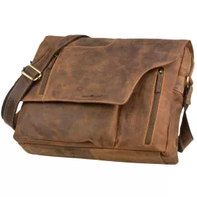   Greenburry nagyméretű férfi bőr oldaltáska, laptoptartóval 41 x 32 cm