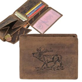 Greenburry szarvas mintás vadász bőr pénztárca