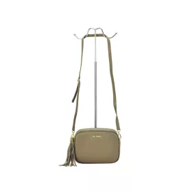   Pierre Cardin FRZ 1501 bézs női bőr válltáska, oldaltáska, crossbody 21 x 16 x 8 cm