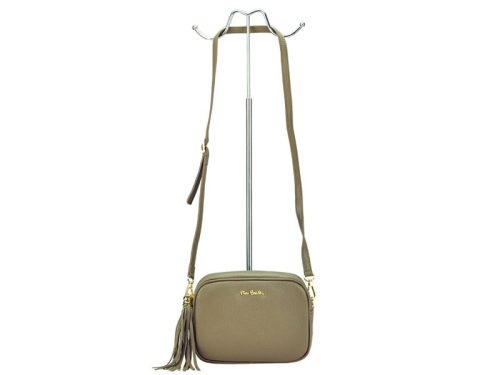 Pierre Cardin FRZ 1501 bézs női bőr válltáska, oldaltáska, crossbody 21 x 16 x 8 cm