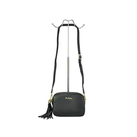   Pierre Cardin FRZ 1501 fekete női bőr váltáska, oldaltáska, crossbody 21 x 16 x 8 cm