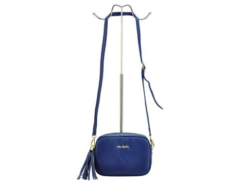 Pierre Cardin FRZ 1501 navy női bőr válltáska, oldaltáska, crossbody 21 x 16 x 8 cm