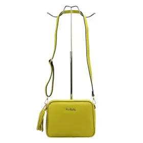   Pierre Cardin FRZ 1501 zöld női bőr válltáska, oldaltáska, crossbody 21 x 16 x 8 cm