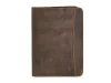 Greenburry A/4 barna bőr jegyzet mappa, tablet tartóval