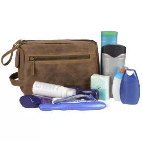 Greenburry barna bőr neszeszer, kozmetikai táska