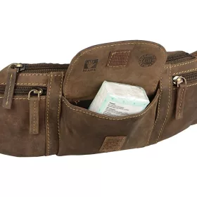 Greenburry pull-up, antik hatású bőr övtáska