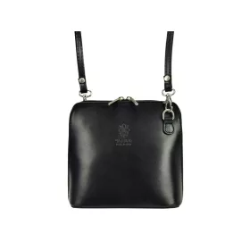  Barberinis fekete női bőr válltáska, crossbody 17 x 16 x 8.5 cm