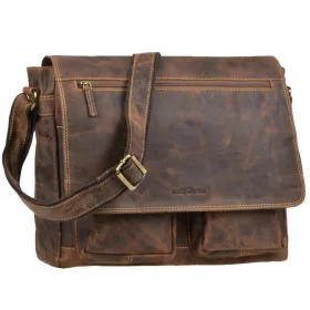 Greenburry férfi bőr oldaltáska, 25 x 27 cm