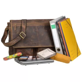 Greenburry férfi bőr oldaltáska, 25 x 27 cm