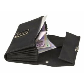 Greenburry uniszex matt fekete bőr brifkó, extra erős