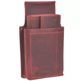 Greenburry bőr bordó vintage pincértárca, brifkó tartó