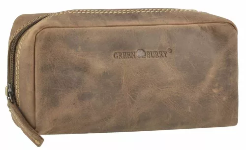 Greenburry barna bőr tolltartó, kozmetikai táska