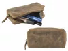 Greenburry barna bőr tolltartó, kozmetikai táska