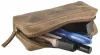 Greenburry barna bőr tolltartó, kozmetikai táska
