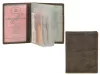 Greenburry barna bőr kártyatartó, irattartó 12 x 9 cm