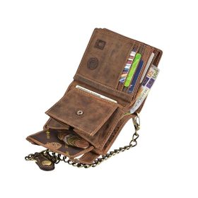 Greenburry koponya mintás bőr pénztárca, barna