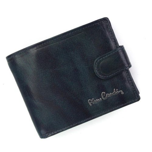 Pierre Cardin FOSSIL TILAK12 323A RFID kék férfi bőr pénztárca 11 x 8 x 2 cm