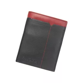   Pierre Cardin SAHARA TILAK14 326 fekete-piros férfi bőr pénztárca 9,8 x 13 cm