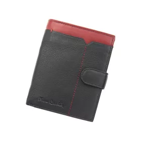   Pierre Cardin SAHARA TILAK14 326A fekete-piros férfi bőr pénztárca 9,8 x 13  cm