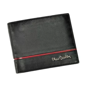   Pierre Cardin SAHARA TILAK15 325 fekete-piros férfi bőr pénztárca 12 x 9.5 x 2.5 cm