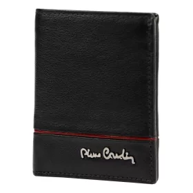   Pierre Cardin SAHARA TILAK15 1810 fekete férfi-piros bőr pénztárca 8 x 10,5 x 2 cm