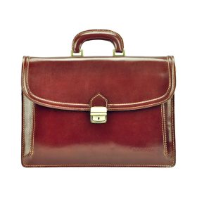 Gregorio 202 konyak férfi bőr aktatáska 40 x 28 x 14 cm