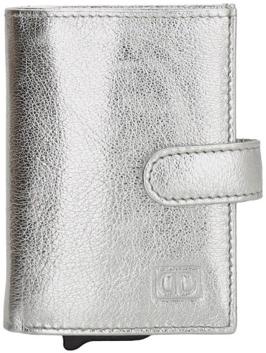 Hide and Stitches ezüst pop-up bankkártyatartó 10 x 7 cm