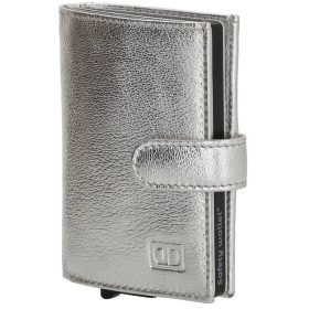 Hide and Stitches ezüst pop-up bankkártyatartó 10 x 7 cm