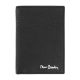 Pierre Cardin férfi álló fekete bőr pénztárca 9 × 13 cm