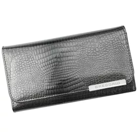 Gregorio GF110 szürke női bőr pénztárca 17 x 9.5 x 3 cm