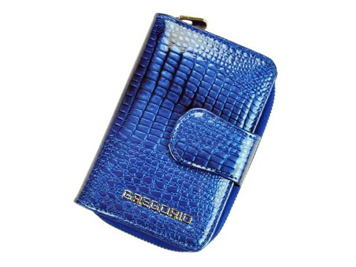 Gregorio GF115 kék lakkbőr női pénztárca 9.5 x 13 x 3.3 cm
