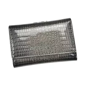   Gregorio GF117 szürke lakkbőr női pénztárca 12.5 x 8 x 3.5 cm