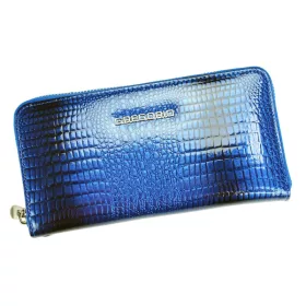   Gregorio GF119 kék lakkbőr női pénztárca 20 x 10.5 x 2.8 cm