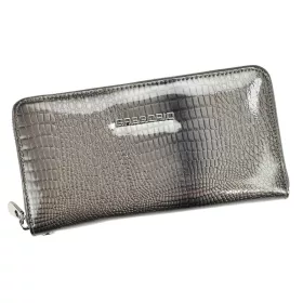   Gregorio GF119 szürke lakkbőr női pénztárca 20 x 10.5 x 2.8 cm