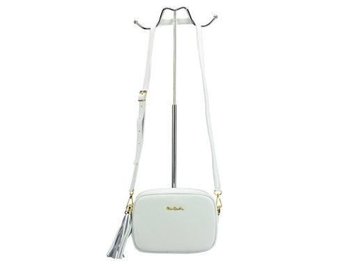 Pierre Cardin FRZ 1501 fehér női bőr válltáska, oldaltáska, crossbod 21 x 16 x 8 cm