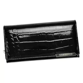   Gregorio BC-106 fekete női bőr pénztárca 19 x 10 x 3.3 cm