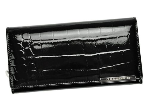 Gregorio BC-106 fekete női bőr pénztárca 19 x 10 x 3.3 cm