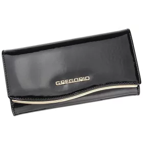   Gregorio ZLF-106 fekete női marhabőr pénztárca 19 x 10 x 3.5 cm