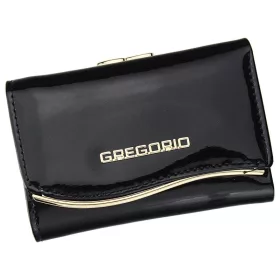   Gregorio ZLF-117 fekete női marhabőr pénztárca 12.5 x 8.5 x 3 cm