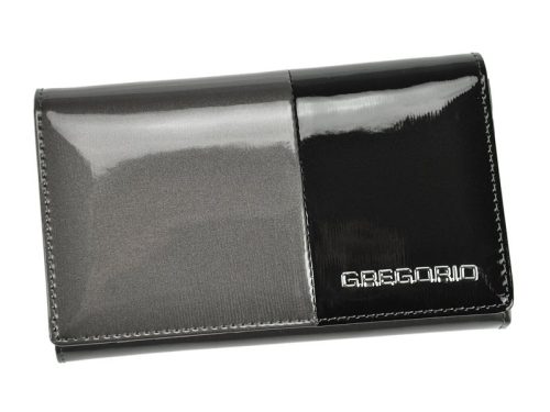 Gregorio DUO-101 szürke női bőr pénztárca 15.5 x 9.5 x 4 cm