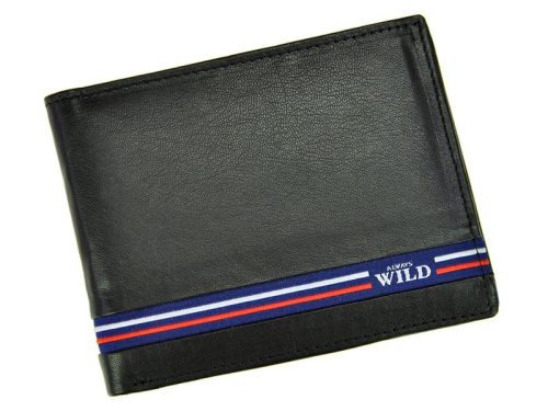 Wild N992-GV RFID fekete férfi bőr pénztárca 12 x 9.7 x 2 cm
