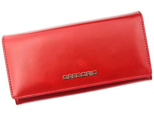 Gregorio N120 piros női bőr pénztárca 18.5 x 9.5 x 3 cm