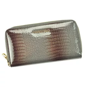   Gregorio GF118 szürke lakkbőr női pénztárca 20 x 11 x 4 cm
