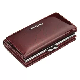   Pierre Cardin 02 LEAF 108, piros női bőr pénztárca 14,5 x 8,5 cm