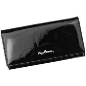   Pierre Cardin 02 LEAF 114 fekete női bőr pénztárca 17,5 x 9,5 cm
