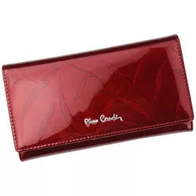   Pierre Cardin 02 LEAF 114 piros női bőr pénztárca 17,5 x 9,5 cm