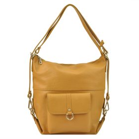   Patrizia 19-001 fekete női bőr kézitáska, válltáska, hátitáska 33 x 34 x 16 cm