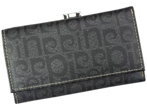 Pierre Cardin PSP87 457 fekete női rostbőr pénztárca 14.3 x 8.5 x 3.5 cm