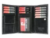 Pierre Cardin PSP87 457 fekete női rostbőr pénztárca 14.3 x 8.5 x 3.5 cm